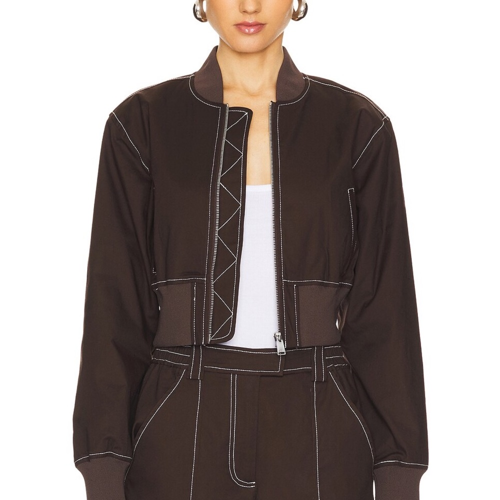 Jonathan Simkhai Brown Bomber Jacket